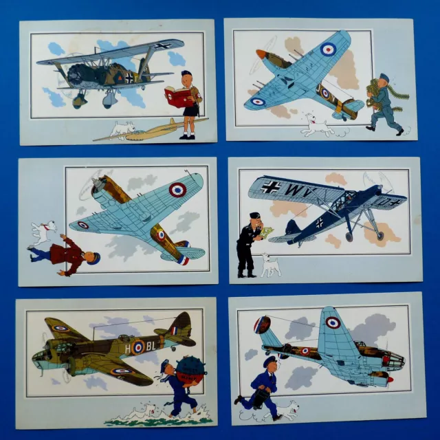 Série de 6 Chromos Chèque Tintin Voir et Savoir Aviation Guerre 1939-45 Série 7