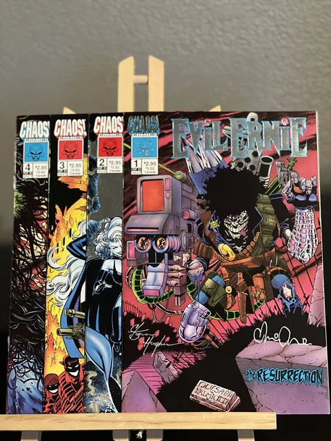 1993 Evil Ernie The Resurrection #1-4 Choas! Comics Signed By B.p. & S.h. Coa
