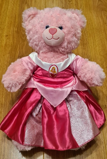 BUILD A BEAR Pink Disney Princess Aurora Bear with Dress 12.40 - PicClick  UK