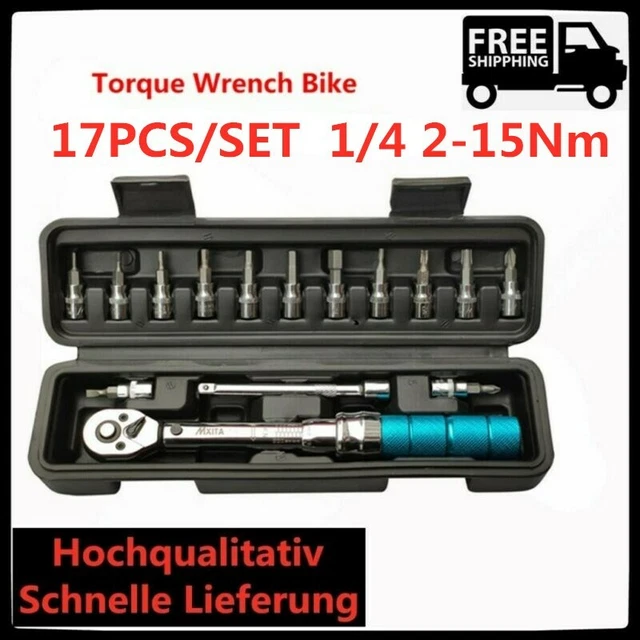 18-Teiliger 1/4 "1-25 Nm Drehmoment Fahrradreparatur werkzeug Fahrradschlüssel