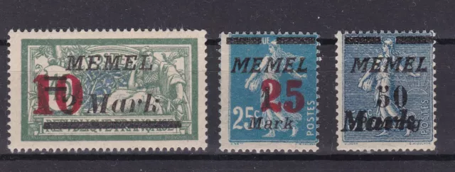 Memel Mi Nr. 121-123 ** / postfrisch