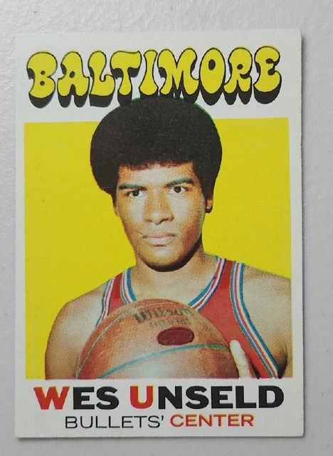 1971 Topps #95 Wes Unseld   Baltimore Bullets