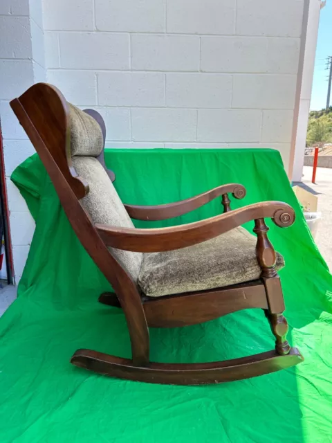 Chair rocking. Vintage antique wood