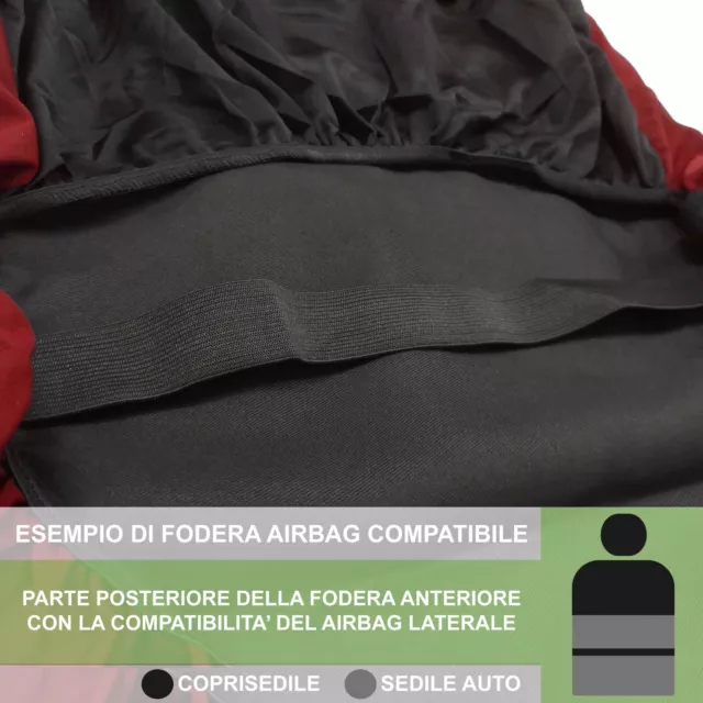 Coprisedili Auto Fodere Compatibili Con Up Nero Grigio Scuro 3