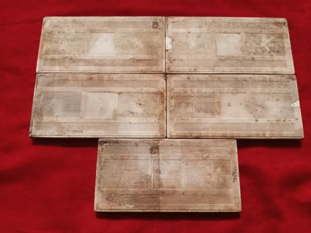 5 Piece Lot Art Deco Floral Design Used Majolica Ceramic Tiles Japan 0300 10