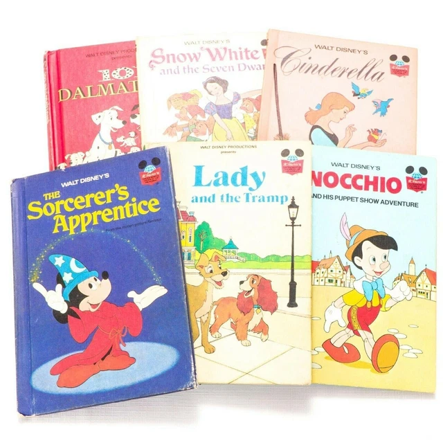Disneys Wonderful World of Reading Book Set o f6 Dalmatians Cinderella Pinocchio