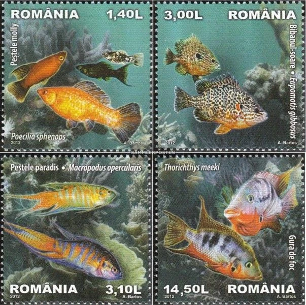 Rumänien 6625-6628 (kompl.Ausg.) postfrisch 2012 Zierfische