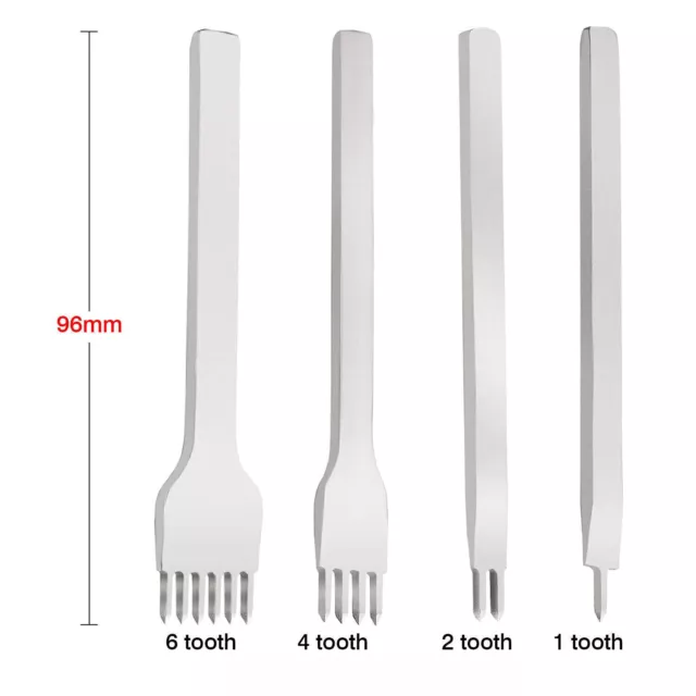 3/4/5/6mm Locher Leder Handwerk Werkzeuge DIY Stanzwerkzeug Set Loch Nähte Zinke 2