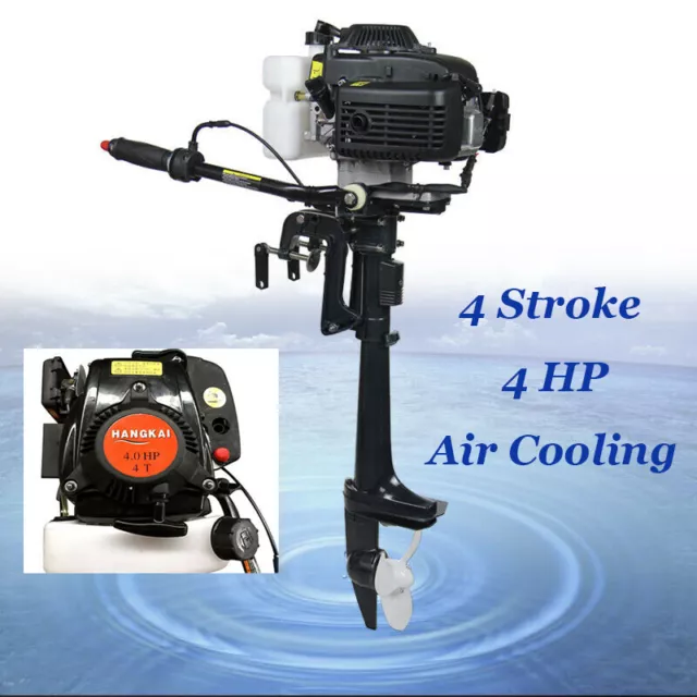 4 CV 4 Temps 2800W HANGKA Moteur Hors-bord Moteur de Bateau Marin Robuste 52CC