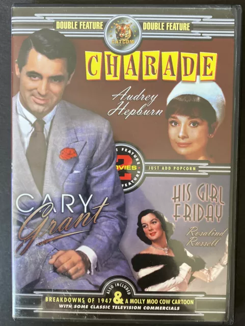 Charade & His Girl Friday Double Feature (DVD) Cary Grant & Audrey Hepburn. Used