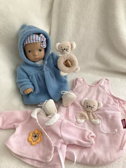 Götz Sylvia Natterer Künstler Puppe Fanouche Petitcollin mit extra Kleidung Baby