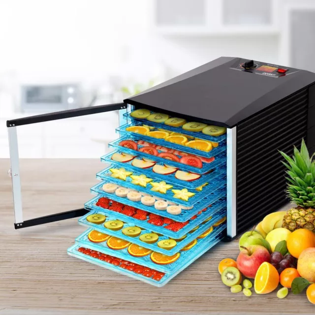 10 Tray Commercial Food Dehydrator Beef Preserver Fruit Dryer Jerky Maker 630W