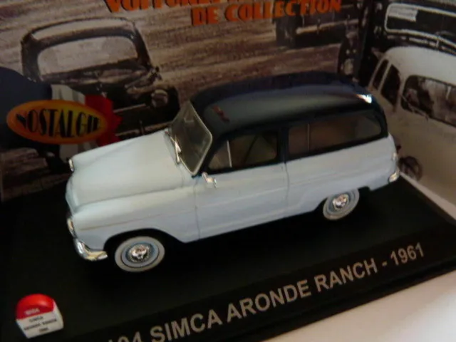 SIM15 voiture UNIVERSAL HOBBIES NOSTALGIE 1/43 : SIMCA aronde Ranch break 1961