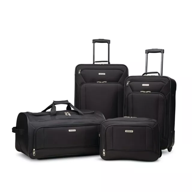 Fieldbrook XLT 4 Piece Softside Luggage Set Suitcase Travel Carry-On 21" 25"