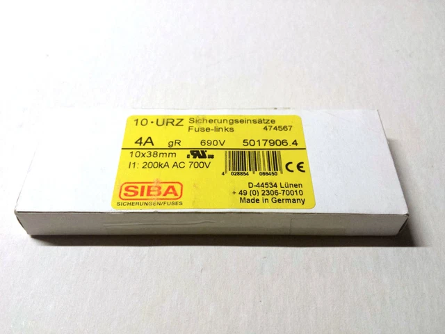 * FUSE FUSIBILE FUSIBILI 10X38 10 x 38 SIBA ULTRA RAPIDO 4A 700 V - 1 PEZZO