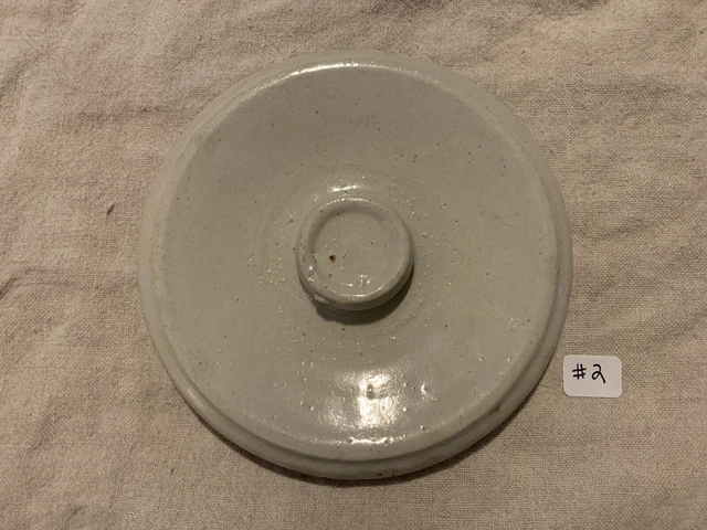 Vintage Old Storage Stoneware Crock Lid / Top Glaze Pottery 5 3/8”