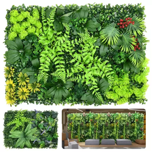 Artificial Plant Wall Decor Plastic Garden Grass Flower Wall Backdrop Fake Plant