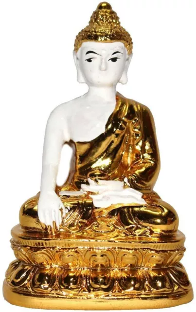 Mini Buddha Statue Dhyani Mudra Sculpture Hindu Fengshui Sitting Figurine