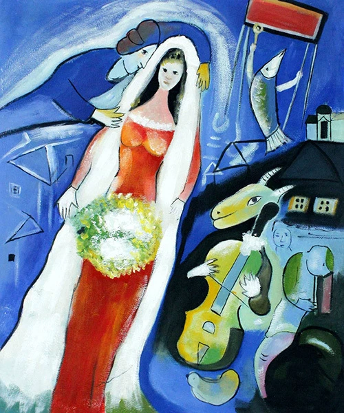 MARC CHAGALL LA Mariee Vintage Print £6.99 - PicClick UK