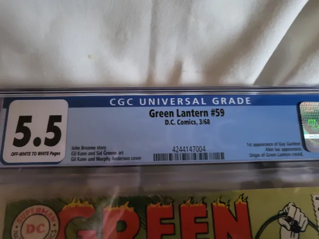 Green Lantern #59  1st Guy Gardner CGC 5.5 FN- DC Comics March 1968 3