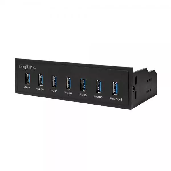 Logilink Hub USB Interno 5,25'' 7 porte USB 3.0 con Ricarica Veloce