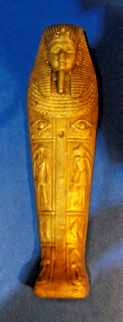 Dollhouse 6 1/2" Egyptian 1/2 column / sarcophags top gold architectural