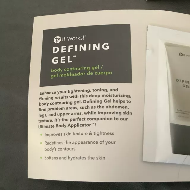 Lot Of 3 It Works DEFINING GEL .27 Fl Oz Tightening Toning & Firming Body NEW! 2