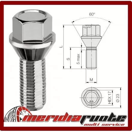 B153 BULLONE RUOTE M 14 x 1,5 x 28 CONICO 60° X ALFA ROMEO GIULIA (952) 2016 + S