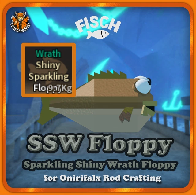Fisch Onirifalx Rod Set – Wrath Scylla + SS Wrath Floppy + Charred Boot (Roblox Game Collectible)