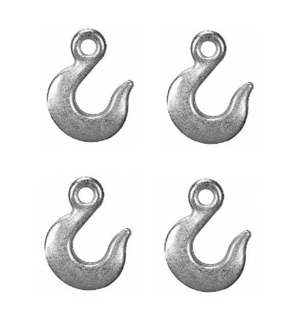Pack of 4 - 1/4" Chain Slip Hook Grade 30 w/ 1,250 LB Load Limit 07406 Farmer