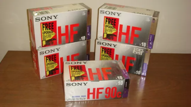 Sony HF 90c Normal Bias HF 10x Blank Audio Cassette New Sealed + 90 UX High Bias