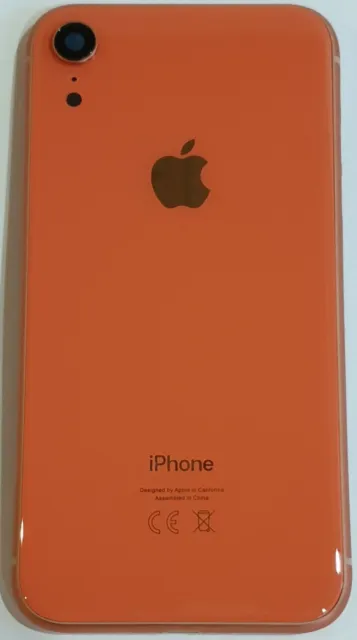iPhone XR Akkudeckel mit Mittelrahmen Backcover Rückseite aus Glas Koralle