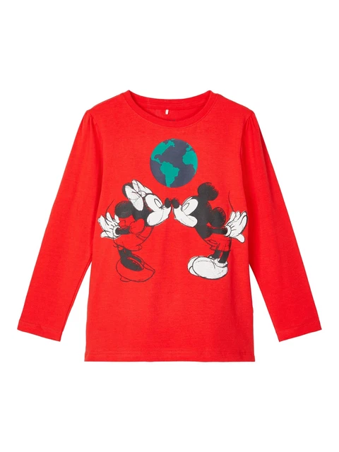 Ragazza Stampa Maniche Lunghe T-Shirt Pullover Camicia Lunga Bio-Bw Bambini