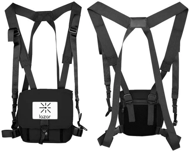 NIB Lazar Optics BH1 Binocular Harness Chest Pack with Mesh Pockets NIB
