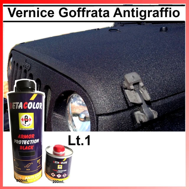 Vernice Antigraffio NERO Testurizzata Raggrinzante Goffrata Bicomponente raptor