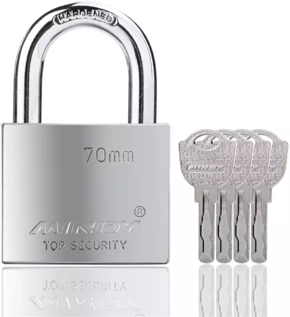 70mm Heavy Duty Lock Warehouse Waterproof Keyed Padlock High Security Padlock 4