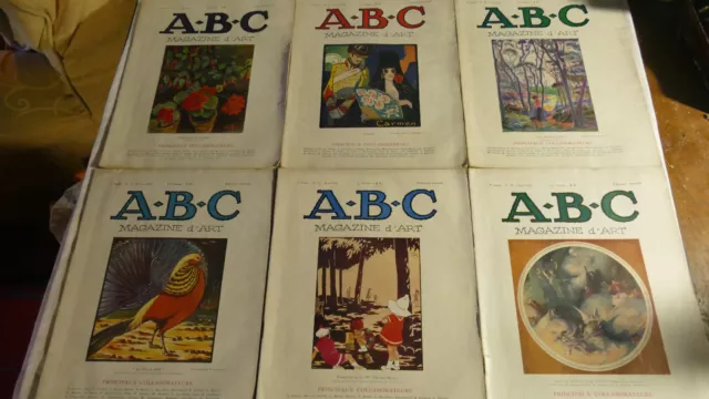 Revue Dart/Abc Magazine D Art /Lot De 6 Numeros 1926 A 1927/ N°14/16/19/20/26/28