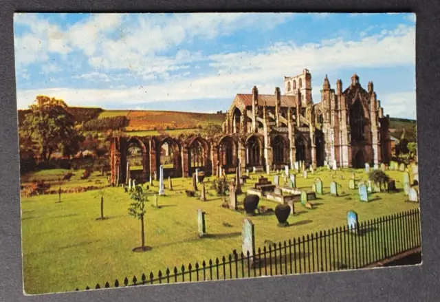 Unposted Vintage Colour Postcard - Melrose Abbey #d