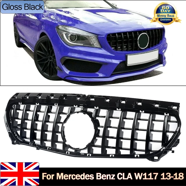 For Mercedes Cla W117 C117 2013-2018 Panamericana Gt-R Style Front Grille Black