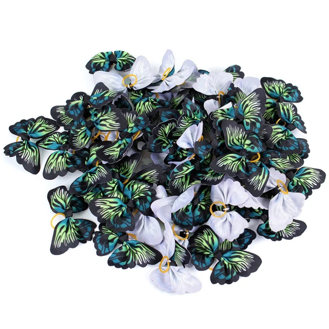 20 pz fasce per capelli bowknot cane mosca di Natale arco perla