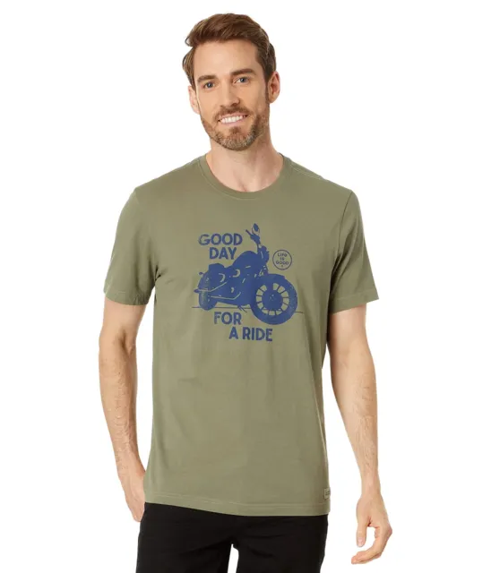 Man's Life is Good Good Day For A Ride Motorcycle Short Sleeve Crusher-Lite™ Tee