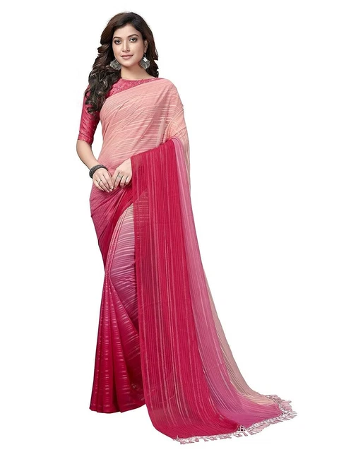 Sari di seta da donna con camicetta