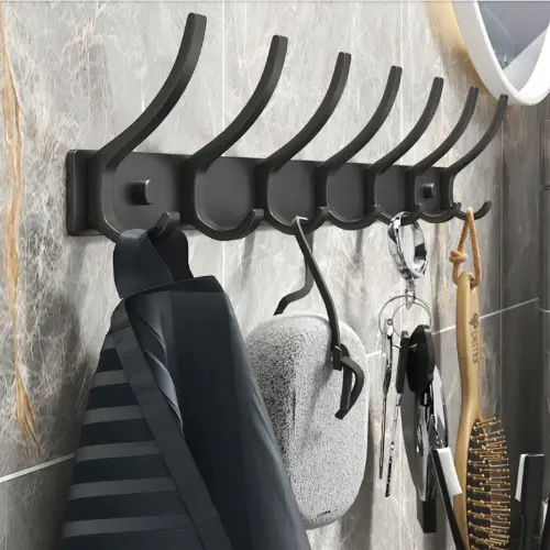 Folding Robe Hooks Towel Hanger Nail Wall Rack Hooks Holder Bathroom Accessories