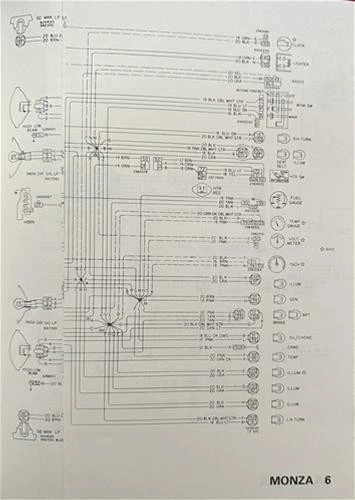 1979 CHEVY MONZA Foldout Wiring Diagrams Electrical Schematic 2+2 Sport
