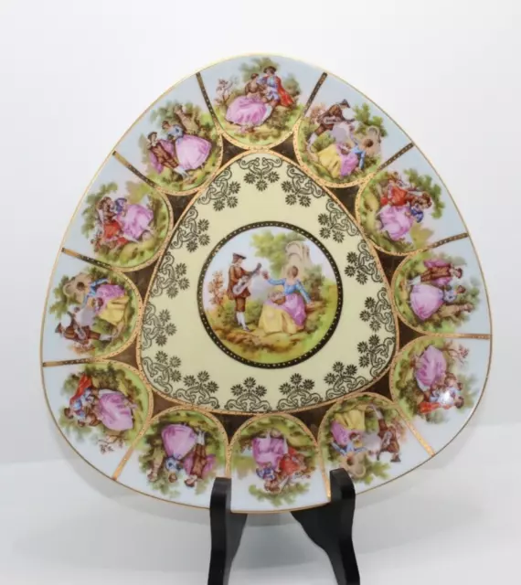 NC Western Germany Fragonard Love Story Plate Hand Painted 9"