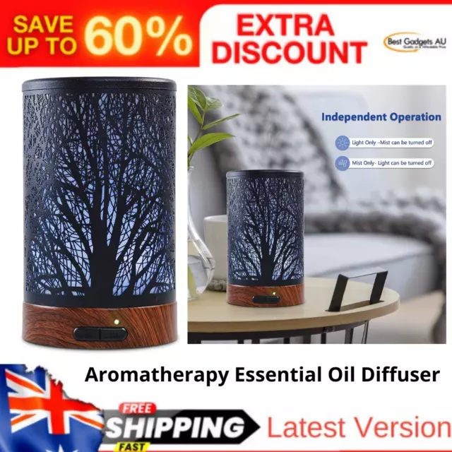 Aromatherapy Essential Oil Diffuser, Metal Cover Oil Diffuser Waterless - A-Tree