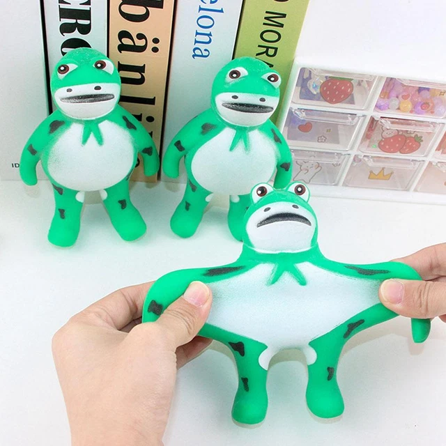 Novedad Interesante Juguete Suave para Pellizcar Rana Alivia el Estrés Ansiedad Juguete para Exprimir.