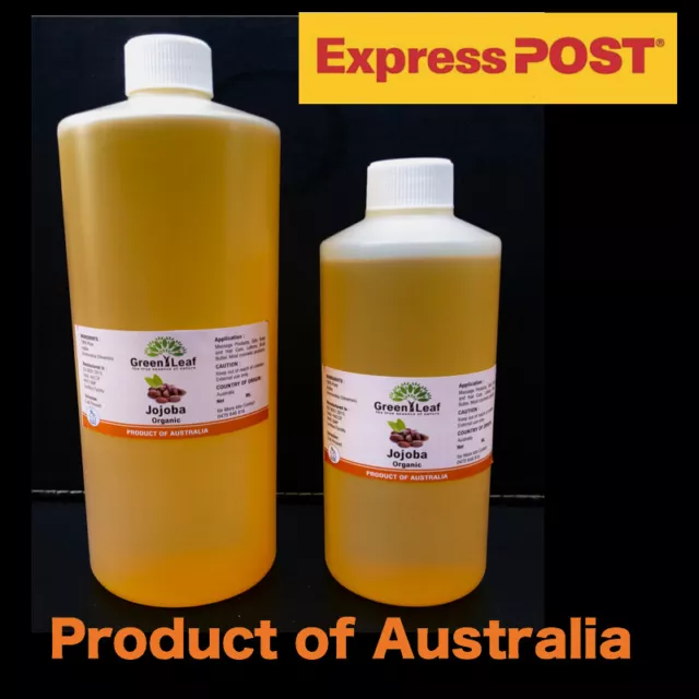 JOJOBA OIL 100% PURE ORGANIC COLD PRESSED CARRIER OIL 1 LITRE Free Express Post