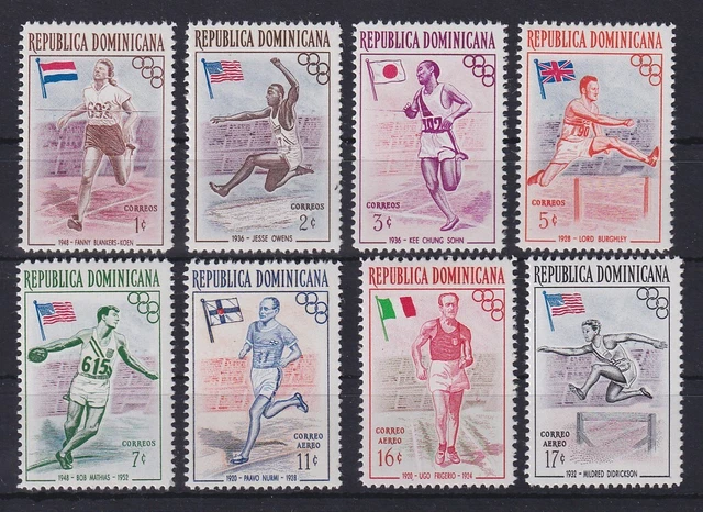 1957 Dominican Republic Olympic Champion Set Mi-No. 560-67 **