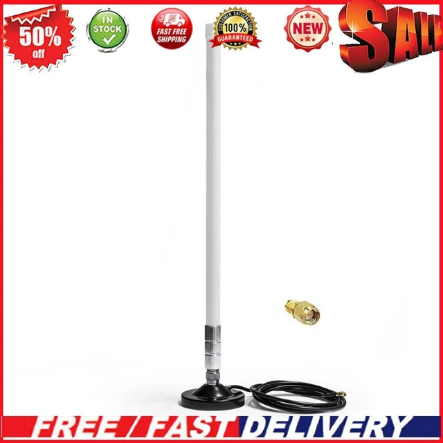 5dBi 858-878MHz for Helium Hotspot Miner Antenna+Magnet Base (55cm White)